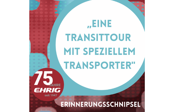 Eine Transittour mit speziellem Transporter